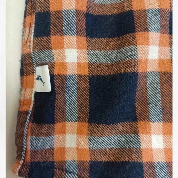 Tommy Bahama Orange And Blue Plaid Long Sleeve Button Up Top Size 3T - Picture 5 of 7